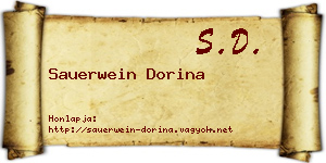 Sauerwein Dorina névjegykártya